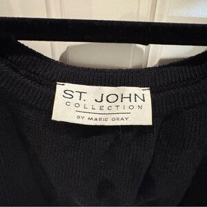 St. John Classic Black Sleeveless Sweater